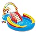 DLIBIG Gonflable Eau glissière Piscine château Arc-en-Ciel pagayant Parc Jardins Jouets Enfants Trampoline Matt extérieur activité Rigide rebondir