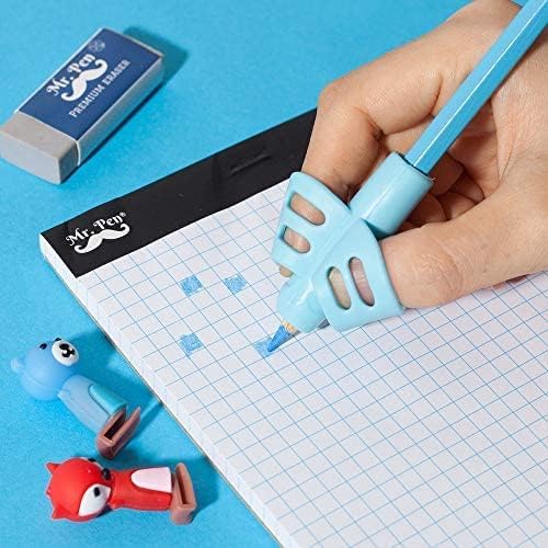 Mr. Pen- Pencil Grips for Kids Handwriting, 20 Pack | Writing Aid Tools for Beginners, Preschoolers & Toddlers, Training Pencil Holders for Righties, Lefties & Adults thumbnail