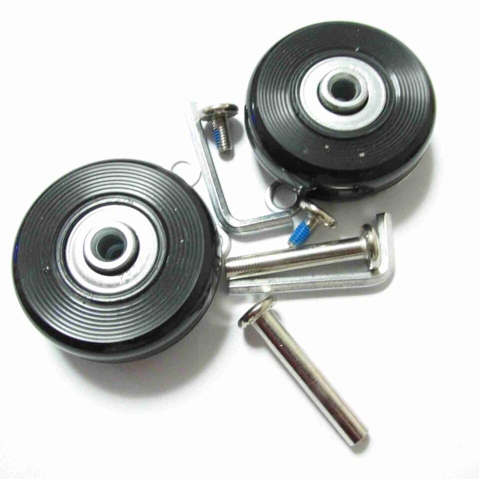 2 Set Luggage Suitcase Replacement Wheels Axles Deluxe Repair OD 50mm New