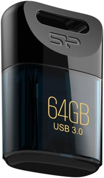 SP Silicon Power 64GB USB 3.2 (Compatible with USB3.1/USB3.0/USB2.0), Small, Waterproof, Dustproof, Shockproof, Mac Compatible, Jewel J06 SP064GBUF3J06V1D