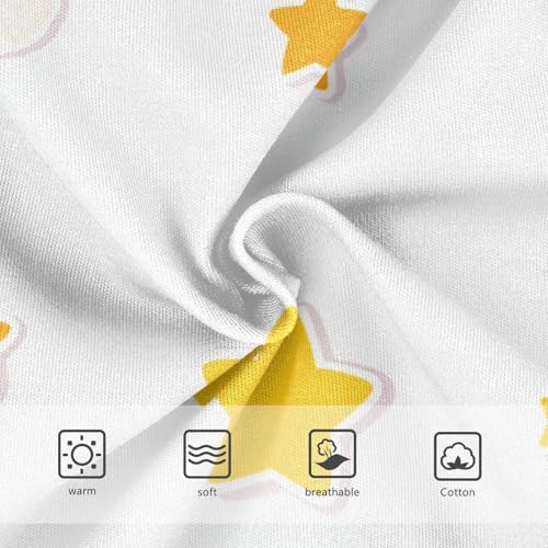 Girls' Stretchy Triangle Panties Organic Underwear for Kids Christmas Stars in Sizes 2T,3T, 4T, 5T, 6Y and 8Y3