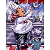 DA BAO 5D Diamond Painting Funny Chef catching Fish Pattern Home Decoration Cross Stitch