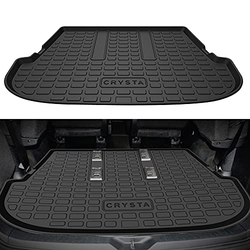 Image of GFX TPV Car Trunk Mat Dustproof /Waterproof /Foldable, Strong & Thick Compatible with Innova, All Weather Protection Floor Dicky Mat (Model - 2016 to 2020), Black