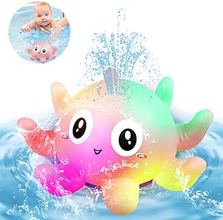 Baby Bath Toys Octopus Bathly Toy Light Up Baby Toys Bath Tub Toys for 1 year old Girls Boys Automatic Induction Spray Water Toy Gifts for Kids Toddler