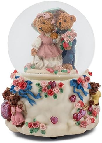 Teddy Bear 100MM Music Water Globe Plays Tune