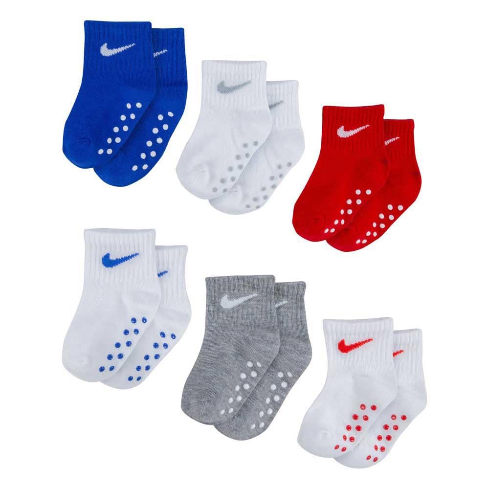 NIKE KIDS Pop Color Gripper Socks 6 Pairs EU 15