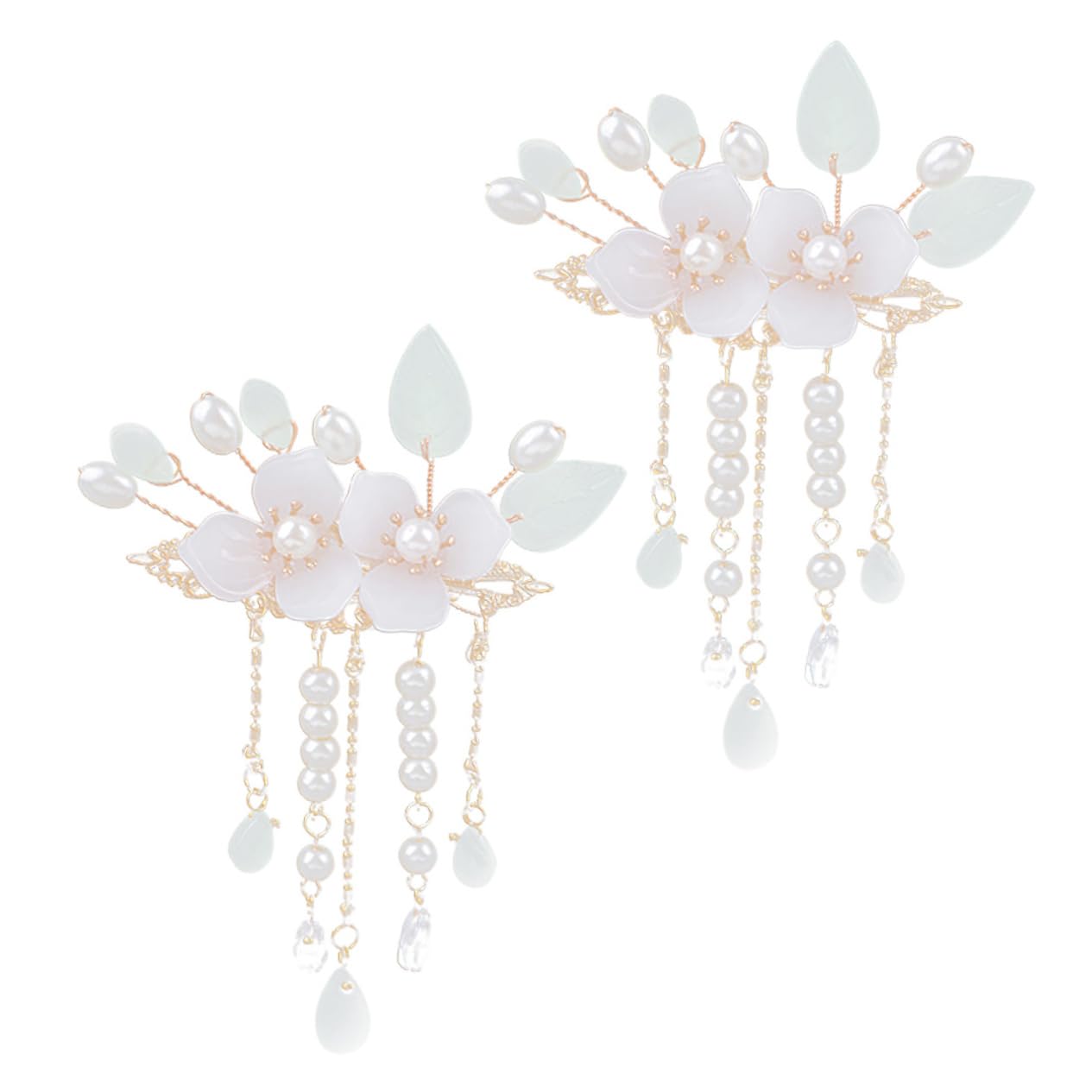 FOMIYES 5 Paare Antiker Paarclip dekorative Haarnadel Haarspangen für Frauen hochzeitshaar schmuck wedding hair accessories Tiara Haarklammer Haarnadel für Frauen Blumen Haarnadeln Glas