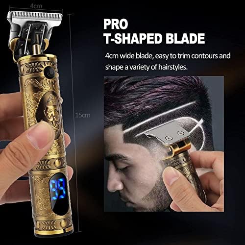 Hair Clippers Men Professional Beard Trimmer,Cordless Electric Self Hair Clippers with LCD Screen,Precision Outliner Trimmer-Smooth Clipping,Sharp Shavers-Rechargeable Battery,Gifts for Men