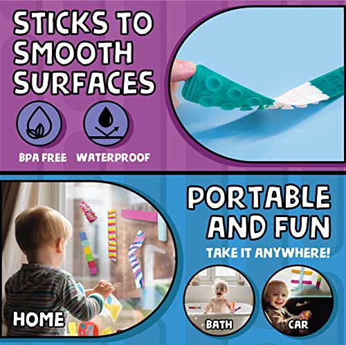 image for BUNMO 6pk Sensory Suction Toys - Sensory Toys - Engaging Creative & Im