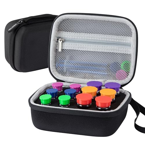 Vamctry Peptide Case for Fridge 12 Slots Insulin Vial Protector Organizer Bag Peptide Vial Storage Case for 1ml 3ml 5ml 10ml Vials Diabetes Insulin Carrying Case