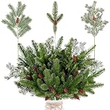 Sggvecsy 34 Pcs Artificial Pine Branches Faux Pine...