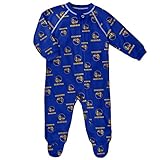 Outerstuff Golden State Warriors Unisex-Baby Newborn & Infant Raglan Zip Up Coverall (3-6 Months)