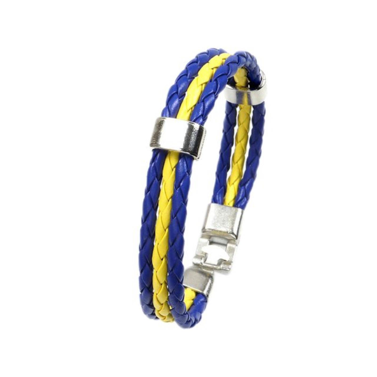 WSZJLN Men Women Spain Germany France Italy Argentina National Flag PU Leather Bracelets Colorful Couple Bracelet Handmade Jewelry Gift-Sweden