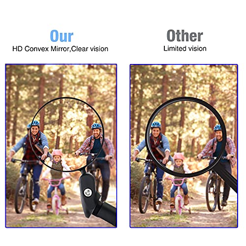 Bike Mirrors 2Pcs Bar End Bicycle Mirrors For Handlebars Bicycle Cycling Rear View Mirrors, Safe Rearview Mirror With A Bike Mirror For Mountain Road Bike Bicycle #TOP4