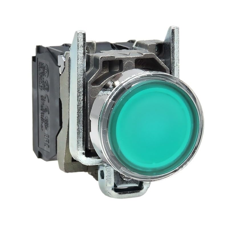 Bouton-poussoir lumineux 24V XB4-BW33B5 pour stopper les pannes de signalisation
