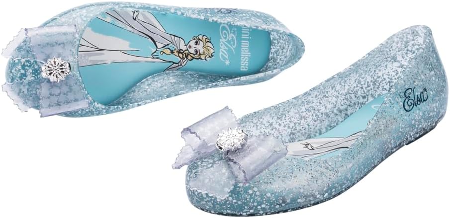mini melissa Girl's Sweet Love + Disney Princess Jelly Ballet Flat for Kids - Jelly Ballerina Shoes for Girls, Disney-Inspired Ballet Flat