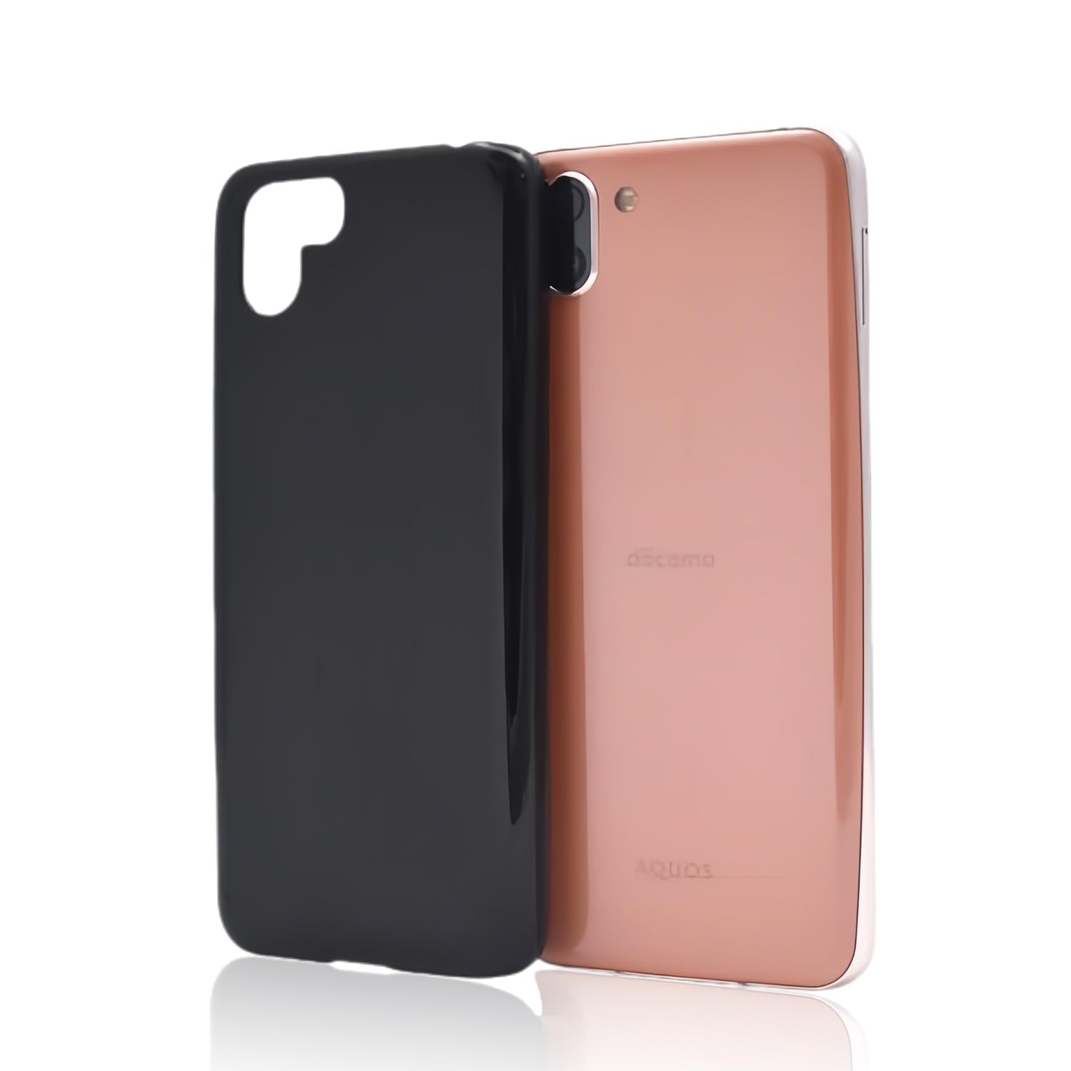 AQUOS R2 ケースSH-03K SHV42 706SH スマホケース シリコン オッポ リノ 耐衝撃 ソフト 黒 薄型 ストラップホール付き アクAQUOS R2 SH-03K SHV42 706SHカバー ブラック