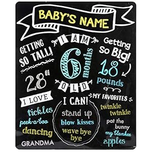 Pearhead Baby mijlpaal bord bevat leeftijd, zwart