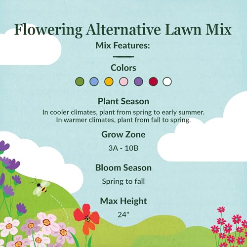 Image of Ferry-Morse Flowering Grass Alternative Seed Mix, 400,000+, 1 lb