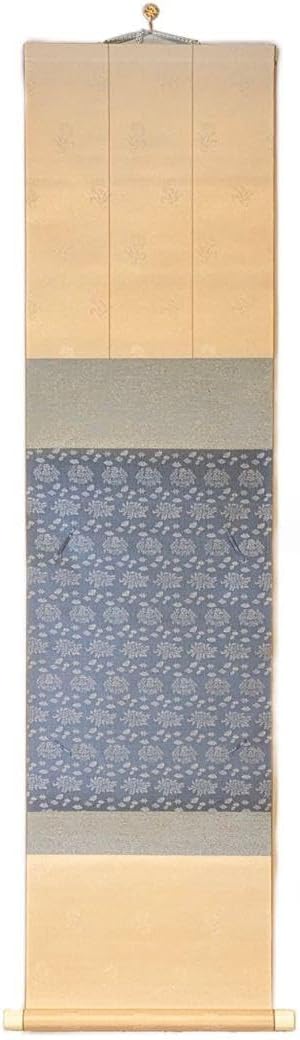 フォロー割・ 色紙用掛軸 洛趣緞子 三段表装 茶道具 色紙掛け フォロー割・ 色紙用掛軸 洛趣緞子 三段表装 茶道具 色紙掛け