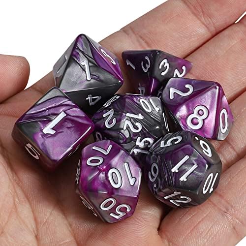 CiaraQ 7pcs Polyhedral Dice Set for Dungeon and Dragons MTG Table Games — view 6