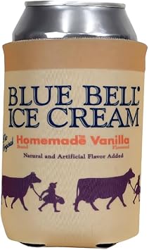 Blue Bell Ice Cream Beverage/Can Koolie Homemade Vanilla