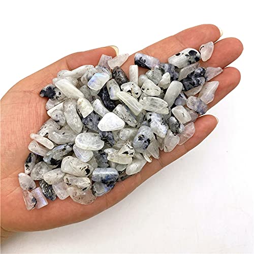 Roca de Grava de Cristal de Piedra Lunar Blanca Natural de 50g Adecuada for organizar jarrones Rellenos Acuario Jardines y Fuentes Grava decoración de la habitación