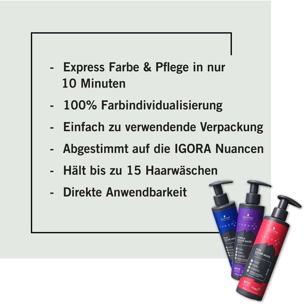 Schwarzkopf Professional CHROMA ID Bonding Color Mask Полуперманентная система окрашивания Mix And Tone Тонизирующая усиливающая освежающая интенсивный уход глубокое кондиционирование блеск веганская формула 8-46 Glazed Caramel 300 мл