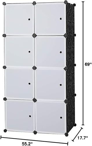 Miniatura 2 de Organizador de almacenamiento de cubos, juego de 1620 cubos de plástico, estantes de almacenamiento para armario, armario de plástico para