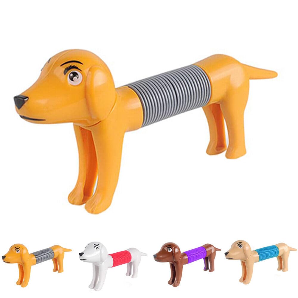 KIDWILL 2Pcs Fidget Kids Toy, Spring Dog Pop Tube Toy, Baby Toys, Sensory Toys for Kids, Sound Making Toy, Flexible Stretchable Sensory Toys for Kids Pipe Tube Toy, Fidget Stress Relief Magical Toy (B0CK6M15SR) Amazon Price History, Amazon Price Tracker