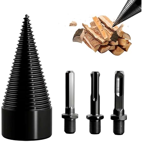 Firewood Log Splitter, 2026 New Wood Splitter Firewood Drill Bit Set, Heavy Duty Log Splitting Drill Bit with Drills Screw for Hand & Electric Drill (32mm Set)