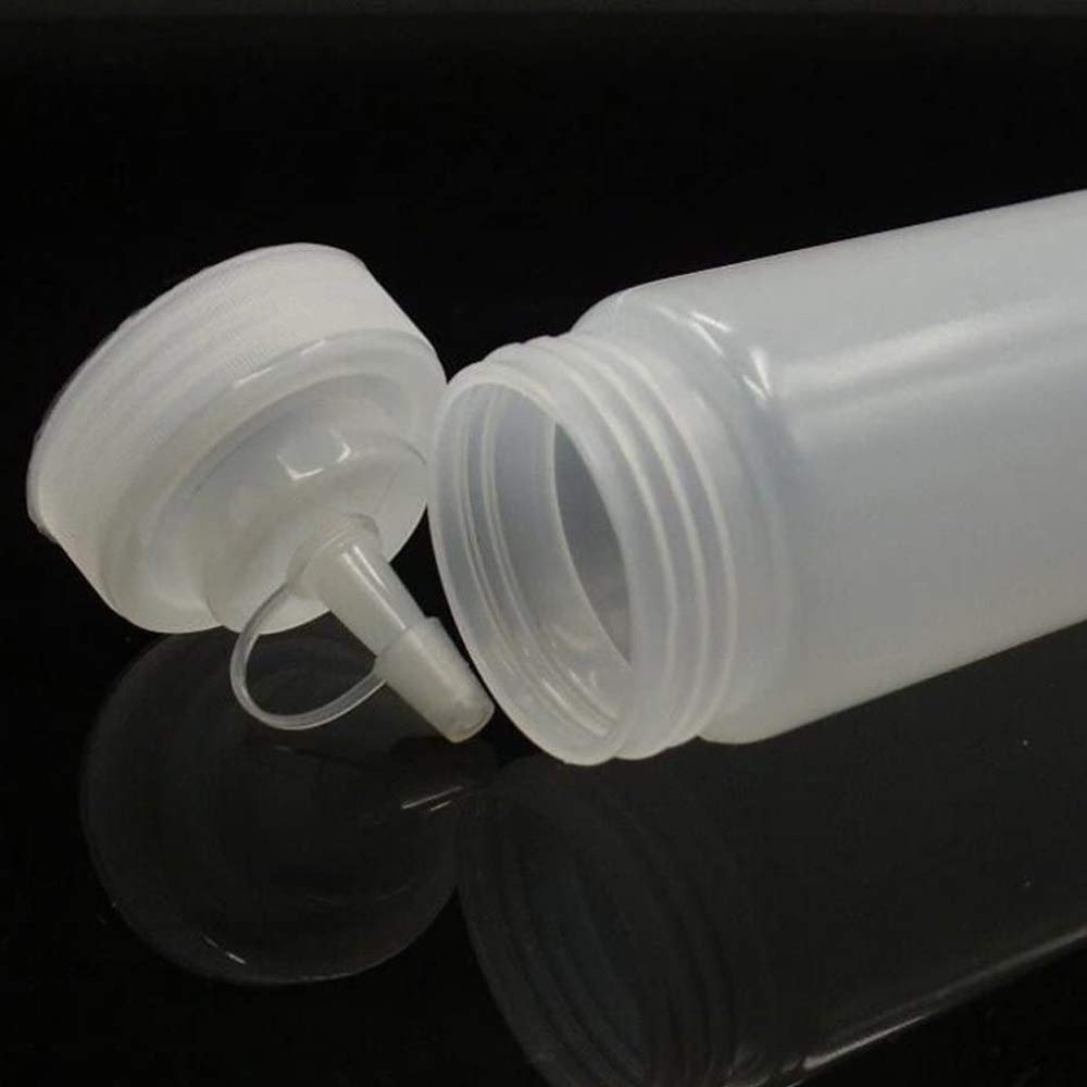 Omenluck Confezione Da 2 Bottiglie Spremi Salsa In Plastica Per Condimenti, 18,5 Cm - Gialla E Rossa, Per Ketchup, Senape, Olio, Miele, Insalata, Adatte A Cene E Cocktail - 5