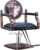 Diseño humanizado: silla de barbero giratoria inclinable y rodante hidráulica de alta resistencia. Adecuado para peluquerías, salones de belleza, tiendas de tatuajes, etc. Fácil de instalar.