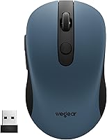 Vista 1 de USB Wireless Mouse for Laptop PC Mac, 2.4GHz Cordless Mouse with 6 Buttons, 5-Level Adjustable 4000 DPI, Ergonomic Portable Optical Computer Mice