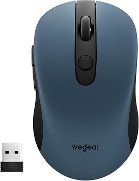 wegear USB Wireless Mouse for Laptop PC Mac, 2.4GHz Cordless Mouse-Blue