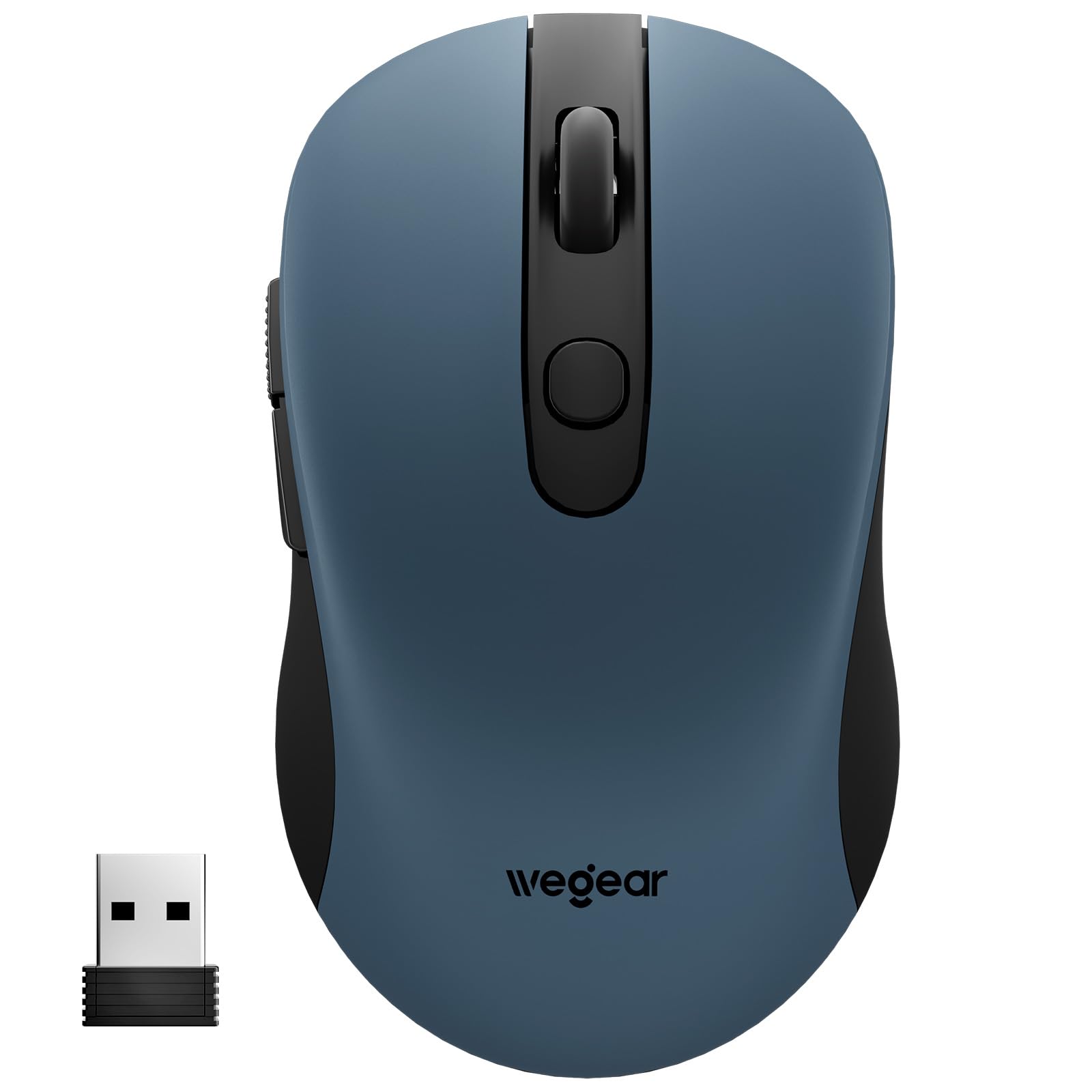 USB Wireless Mouse for Laptop PC Mac, 2.4GHz Cordless Mouse with 6 Buttons, 5-Level Adjustable 4000 DPI, Ergonomic Portable Optical Computer Mice, 24-Month Battery Life-Dark Green-image-28