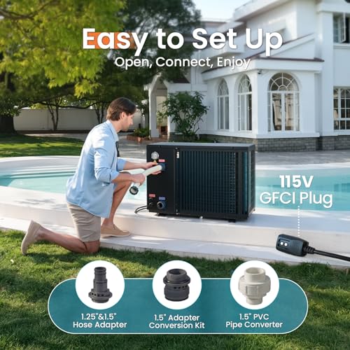 Vidapool 35,000 BTU Swimming Pool Heater 12 COP Electric Pool Heat Pump for Above Ground and Inground Pools Heating and Cooling Smart WiFi Control Pools Up to,9000 Gallons by Vidapool - Image 8