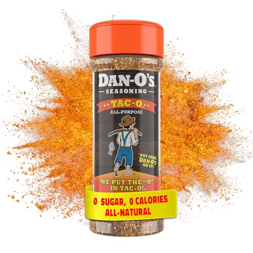 Dan-O's Tac-O Seasoning, 2.5 oz Bottle, All Purpose Taco Seasoning for Tacos, Quesadillas, Ground Beef, Guac and More, Sugar Free, Zero Calorie, Use this Spice Blend for a Flavorful Kick to Any Dish