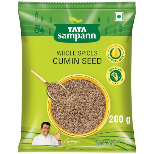 Image of Tata Sampann Cumin Seed (Jeera), Whole Spices, Natural Oils*, Rich Aroma, 200g