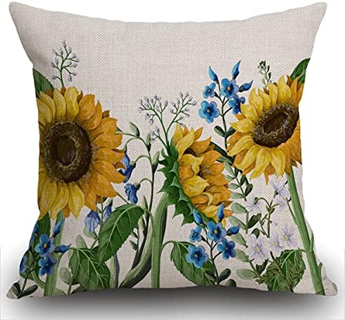 Smooffly Coastal Navy Blue Cushion Cover, Coastal Starfish Repeat Pattern Navy Turquoise Square 18 x 18 Inches Decorative Throw Pillow Cover Cotton Cushion for Sofa Bedroom Car 45cm X 45cm