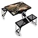 Picnic Time Harley Davidson Portable Folding Table with 4-Seater