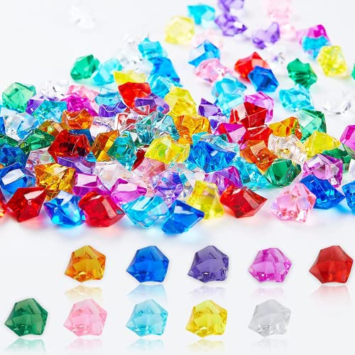 PartyDeco Diamant-Konfetti Türkis – 100 Stück Acryl-Diamanten Für Tischdekoration, Hochzeit, Party