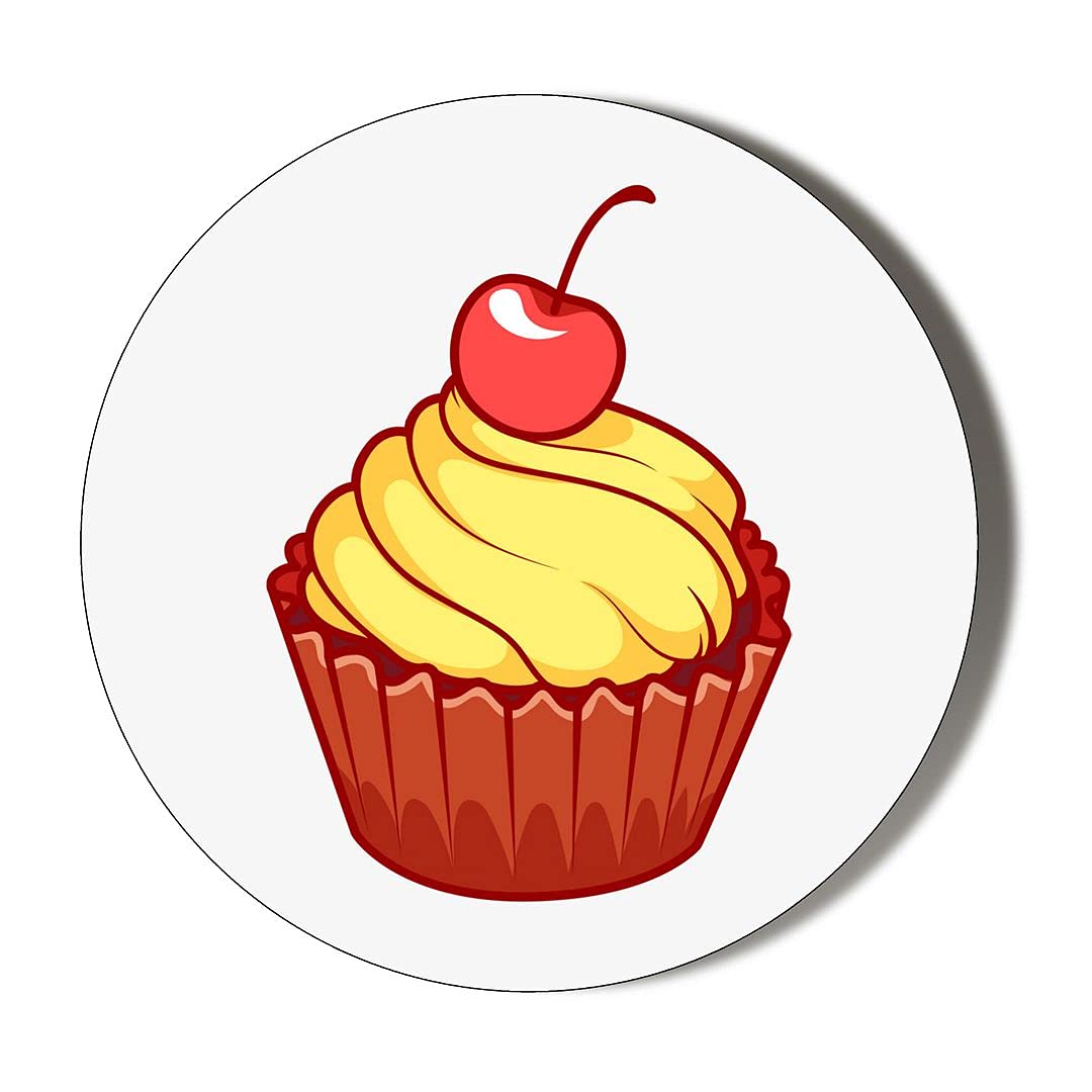 Gift Insanity Multi Cartoon Cherry Cupcake 10 X 56Mm Vinyl Stickers Pack Of 10