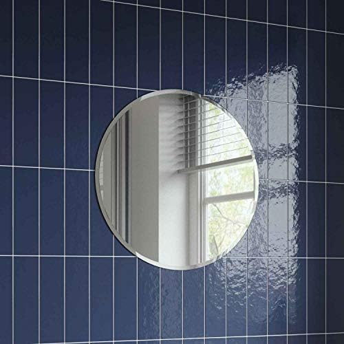 Artis Bathroom Mirror Frameless Bevelled Modern Round Wall Mounted 500 x 500mm