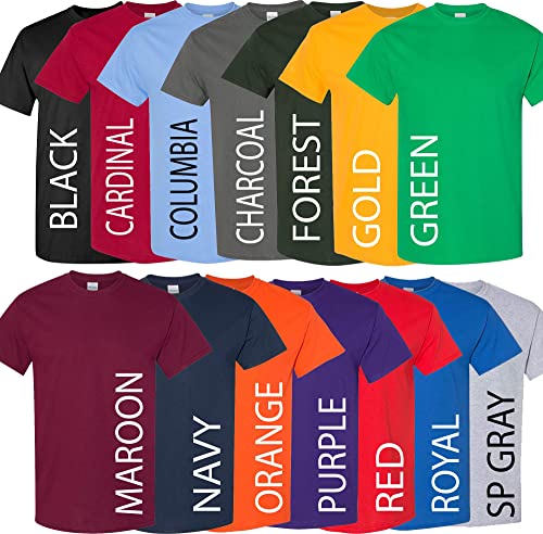 Custom Personalized Cross Country Team Design Unisex Sizing Cotton Tee Shirt Running Gift Spirit Wear Track Dad Apparel - 5000FB.BLK/RED2