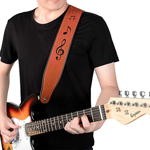 Dulphee Sangle de guitare en cuir pour basse, guitare électrique et guitare acoustique - Les Beatles, Paul McCartney, John Lennon, RIngo Starr, George Harrison Dulphee Sangle de guitare en cuir pour basse, guitare électrique et guitare acoustique – Image 8