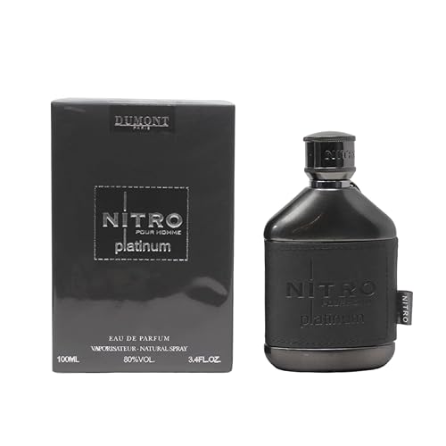Dumont Nitro Platinum Eau De Parfum - Luxurious Fruity Amber - 3.4 Fl Oz