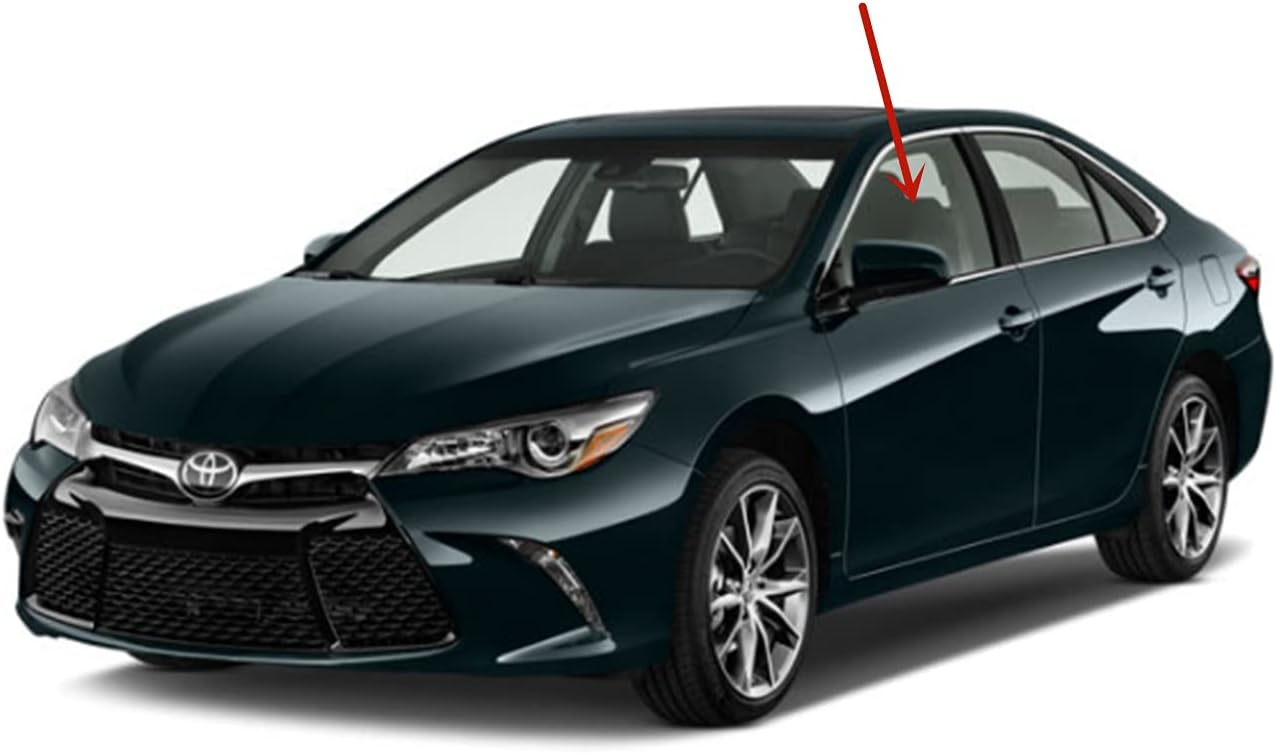 Driver Left Side Front Door Window Door Glass Compatible with Toyota Camry 4 Door Sedan 2015-2017 Models
