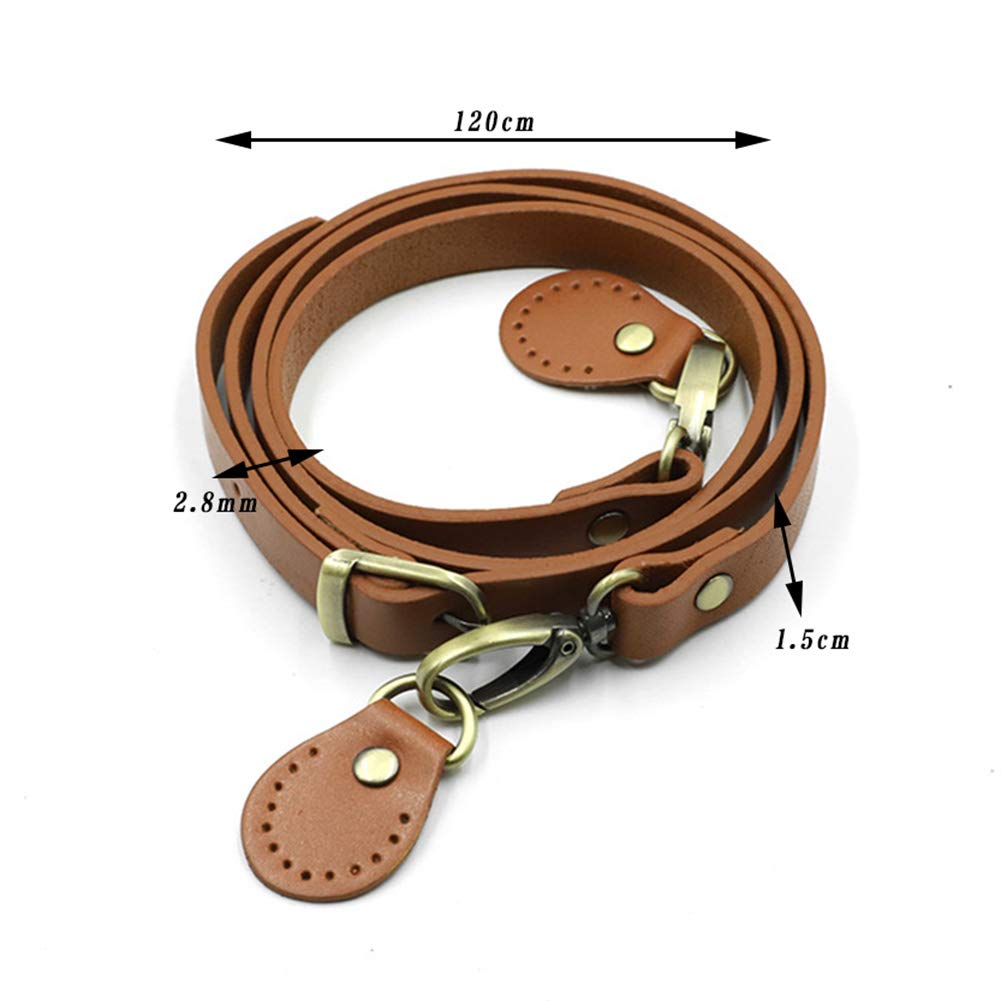 Tracolla In Vera Pelle Regolabile Per Borse – Larghezza 1,5 Cm, Lunghezza 110-120 Cm, Con Moschettoni, Accessorio Sostitutivo Unisex - 4