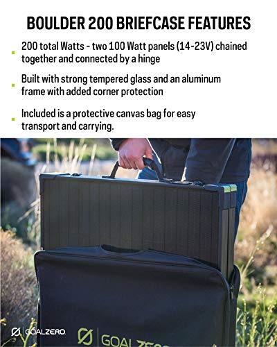 Goal Zero Boulder 200 Watt Briefcase Monocrystalline Solar Panel